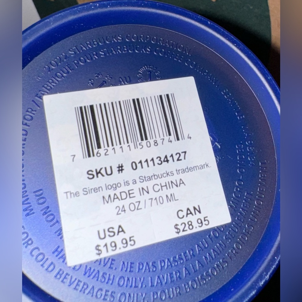 🩷💙NWT STARBUCKS PINK/BLUE GRID TUMBLER 2022💙🩷 - Picture 3 of 3